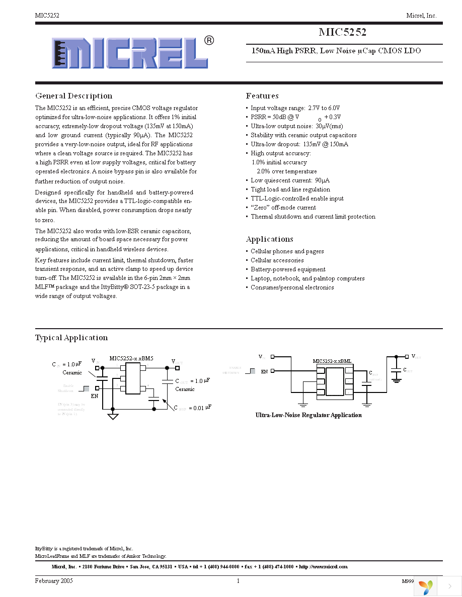 MIC5252-4.75YM5 TR Page 1